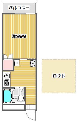 スカイメゾン北松戸(1K/2階)の間取り写真