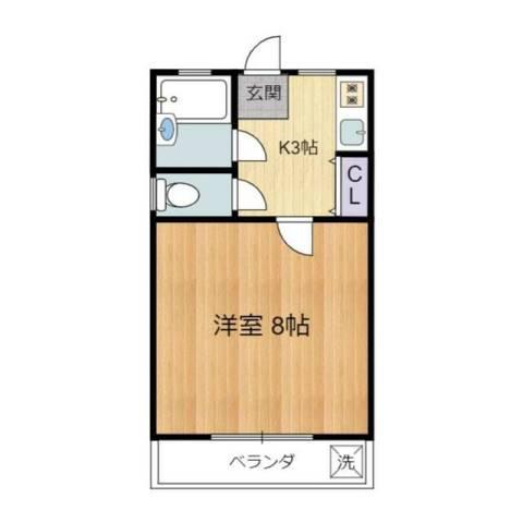 中島アパート(1K/1階)の間取り写真