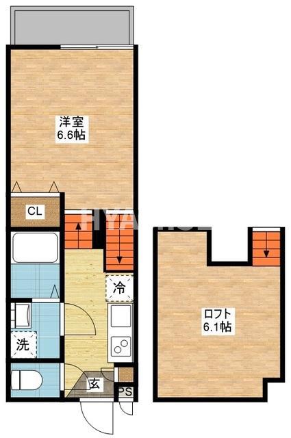 ヴィオラ青葉台(1SK/1階)の間取り写真