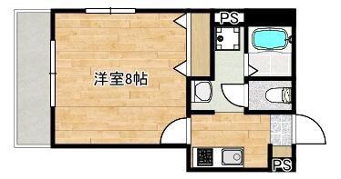 グレイス(1K/2階)の間取り写真