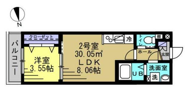 セレーノ(1LDK/3階)の間取り写真
