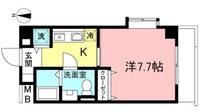 ブルーベル玉川学園(1K/3階)の間取り写真