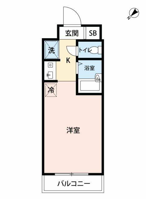 マイナビSTAYミライエ牛込神楽坂(ワンルーム/3階)の間取り写真