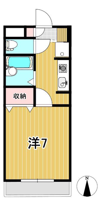 タイクーンズパレス(1K/3階)の間取り写真