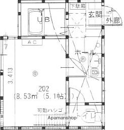 IDEA横浜星川(ワンルーム/2階)の間取り写真