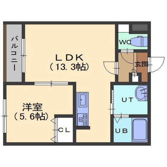 ソレミア(1LDK/3階)の間取り写真