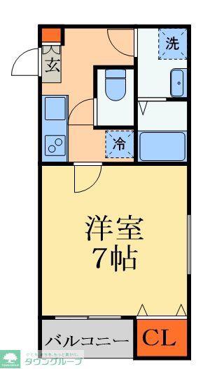 蘇我宮崎アパート(1K/1階)の間取り写真