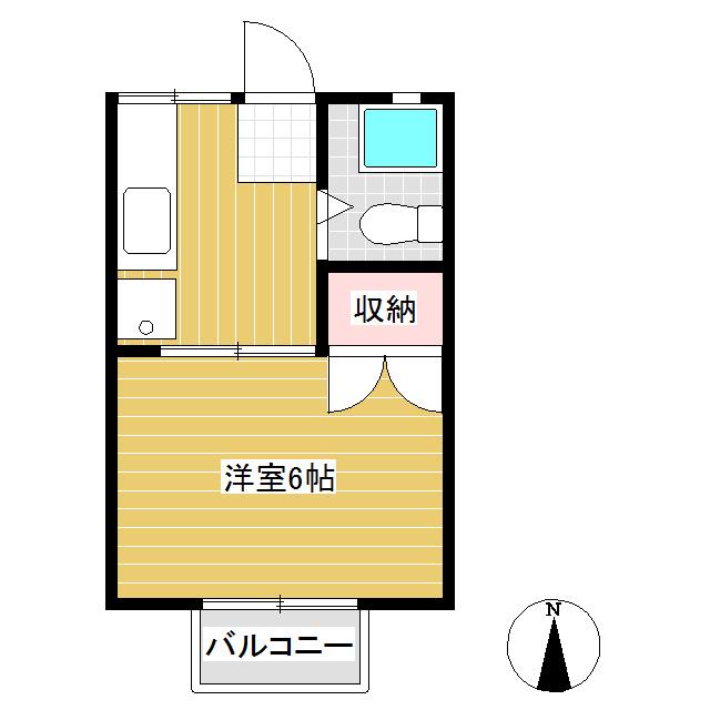 パナハイツあゆみの(1K/2階)の間取り写真