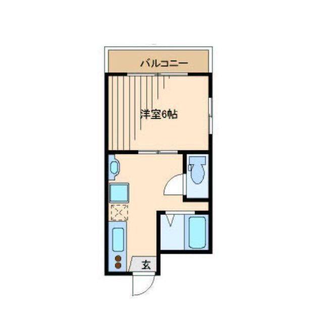 白菊マンション(1K/2階)の間取り写真