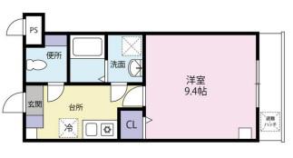 C-BLOCKS(1DK/3階)の間取り写真