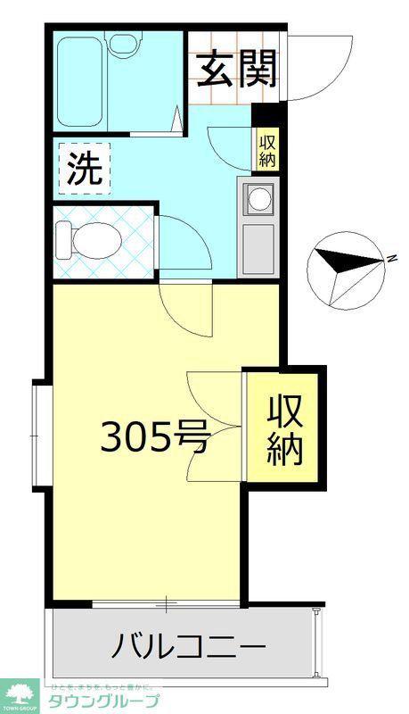 グランコート(1K/3階)の間取り写真
