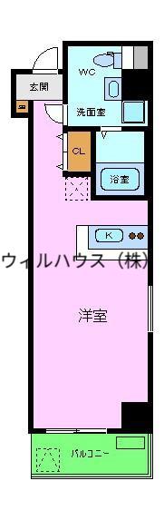 VITA NUOVA堺(ワンルーム/6階)の間取り写真