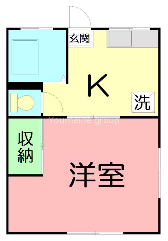 アートハイツ(1K/2階)の間取り写真