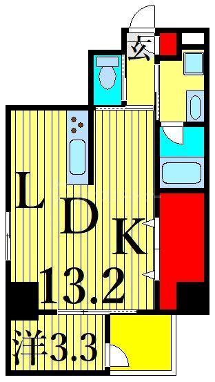 リテラス上野入谷(1LDK/5階)の間取り写真
