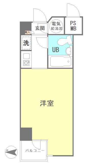 ニュー池袋ハイツ(ワンルーム/3階)の間取り写真