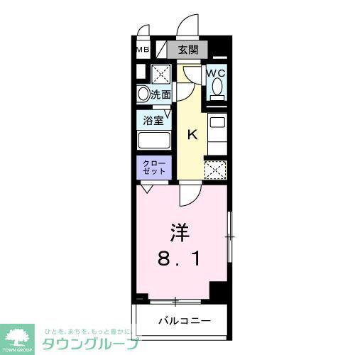 AHKS アークス(1K/3階)の間取り写真