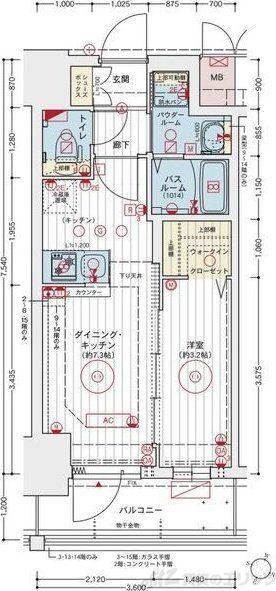 エステムコート新大阪XVIIベイス(1DK/4階)の間取り写真