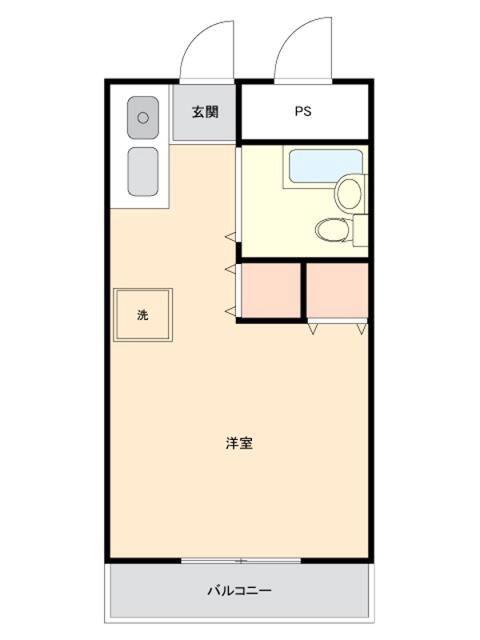パークビューハイツ(ワンルーム/3階)の間取り写真