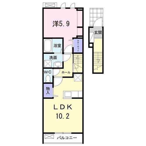 暖だん 02(1LDK/2階)の間取り写真