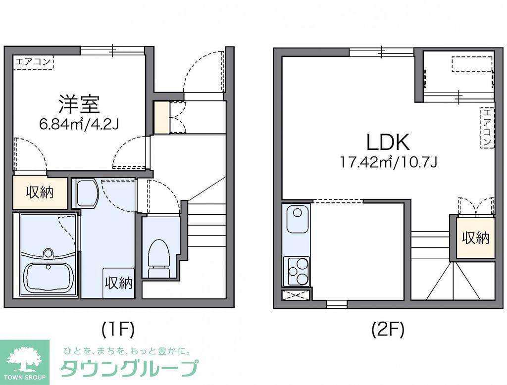 レオネクストヴェルサイユ浅間(1LDK/1階)の間取り写真