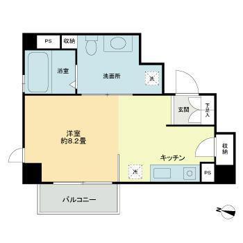 BLD.NIMOレジデンス(ワンルーム/2階)の間取り写真