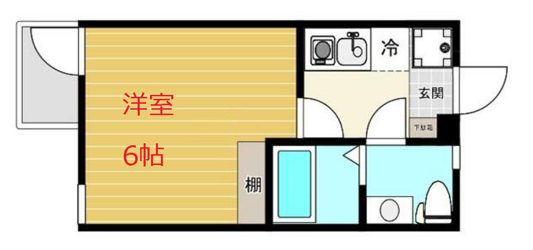 イリス羽田(1K/2階)の間取り写真