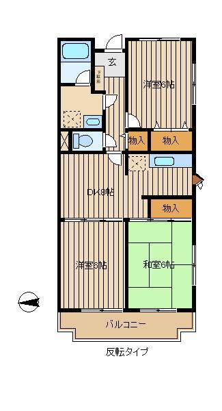 司第一マンション(3DK/3階)の間取り写真