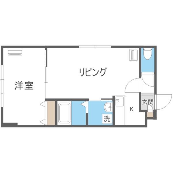 リージェントN札幌(1LDK/4階)の間取り写真