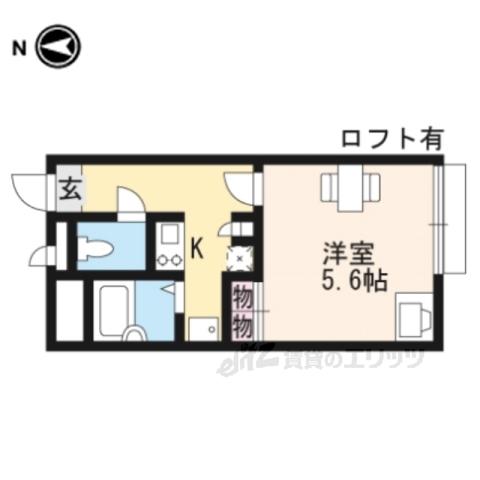 レオパレス南小路(1K/1階)の間取り写真