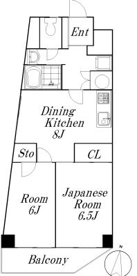 第二銀マンション(2DK/5階)の間取り写真