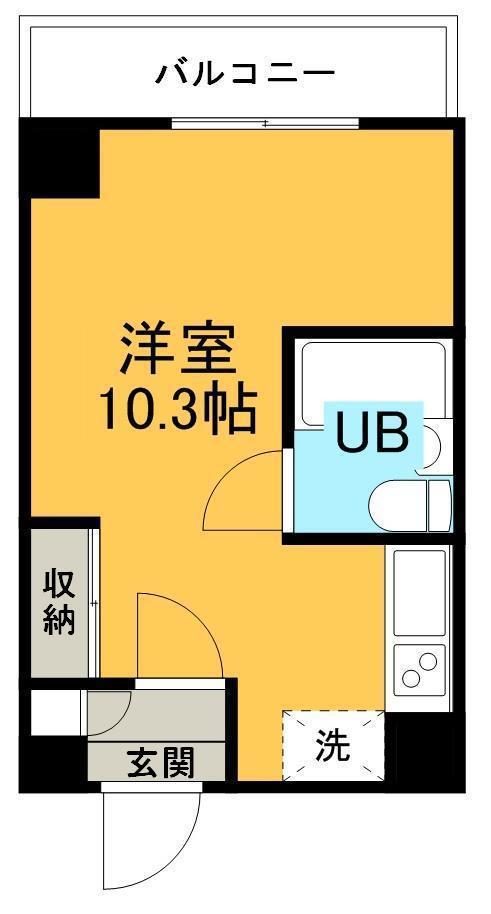 アーブ北3(ワンルーム/3階)の間取り写真