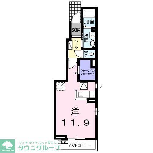 ロハスガーデン(ワンルーム/1階)の間取り写真