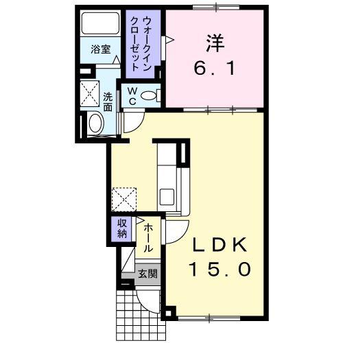 道南いさりび鉄道 七重浜駅 徒歩8分 2階建 築14年(1LDK/1階)の間取り写真
