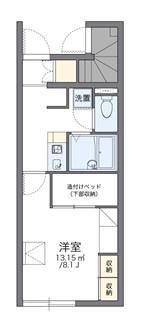 レオパレスかさぎの(1K/1階)の間取り写真