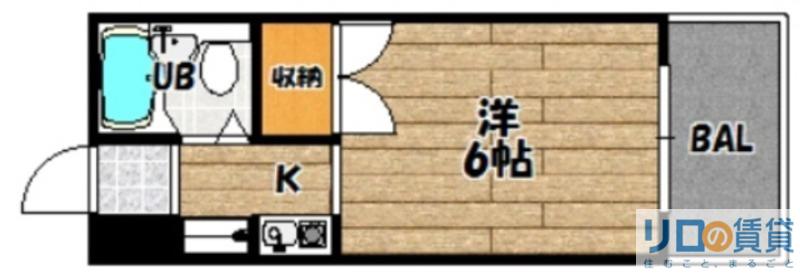 大昭マンション(1K/2階)の間取り写真