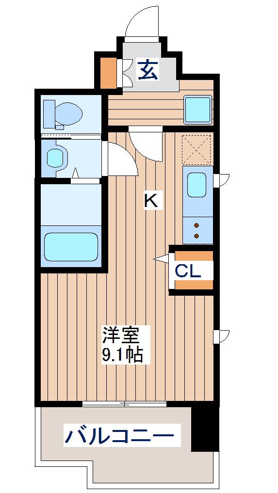 108レジデンス(ワンルーム/4階)の間取り写真