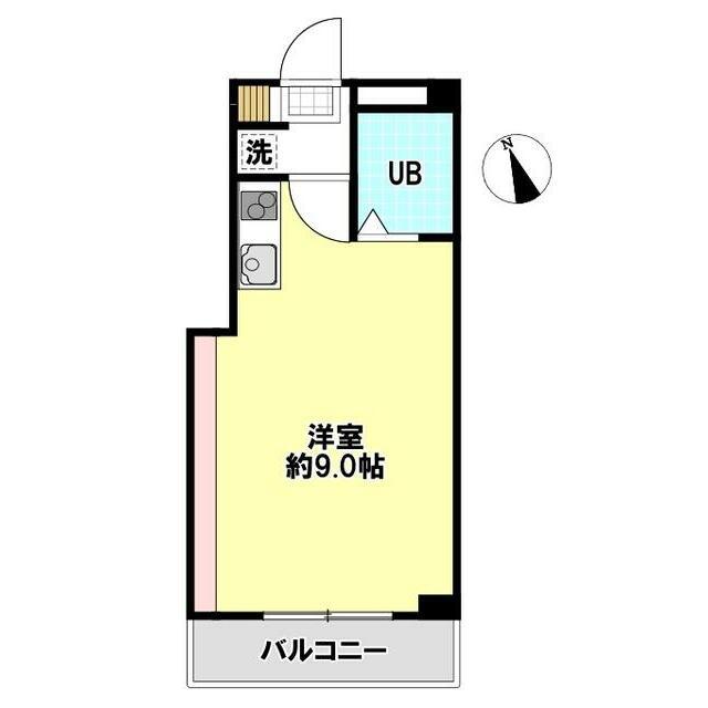 アイパレス大船(1K/2階)の間取り写真