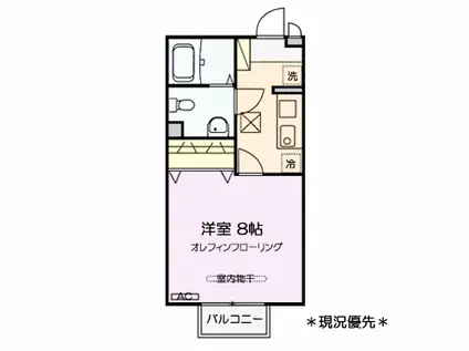 セジュールなつめ(1K/1階)の間取り写真