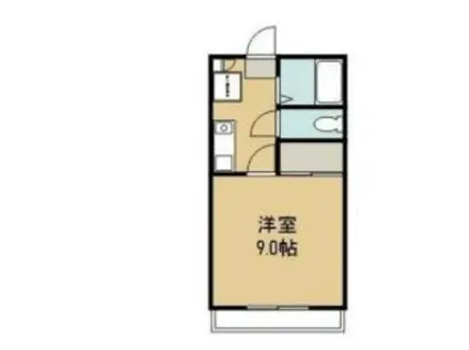 フォーバスIII(1K/1階)の間取り写真