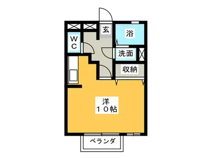 グランメール富士(ワンルーム/1階)の間取り写真