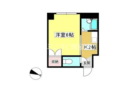 小手川マンション(1K/3階)の間取り写真