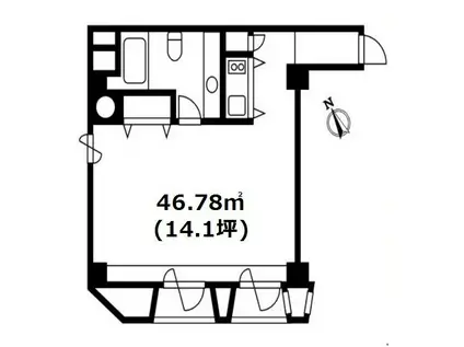 ロイヤル赤坂サルーン(ワンルーム/5階)の間取り写真