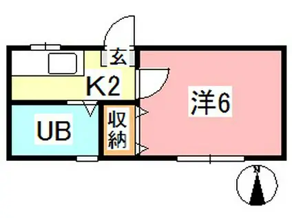 サクラハイツ(1K/1階)の間取り写真