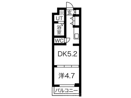 ファステート京都西KIWAMI(1DK/4階)の間取り写真