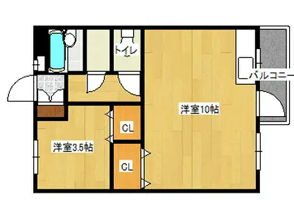 SHINTABLDG(1LDK/3階)の間取り写真