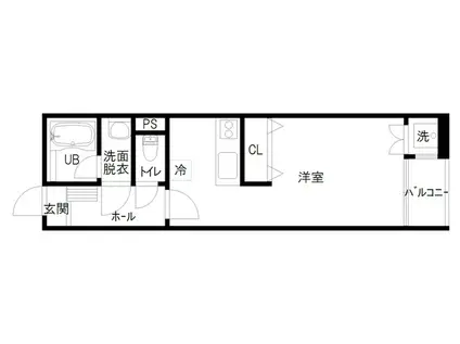 TSUNAGU APARTMENT(ワンルーム/1階)の間取り写真