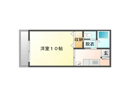 札元大丸マンション(1K/2階)の間取り写真