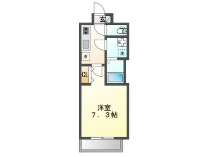 エスレジデンス志賀本通ノース(1K/5階)の間取り写真