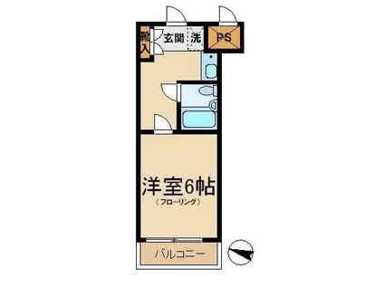 メゾンエクレーレ江古田(1K/3階)の間取り写真