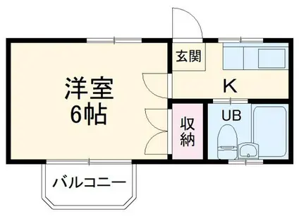 ヒルズアゼリアノース(1K/2階)の間取り写真